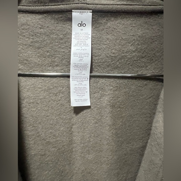 ALO Accolade Zip-Up Hoodie in Olive tree - Picture 6 of 7